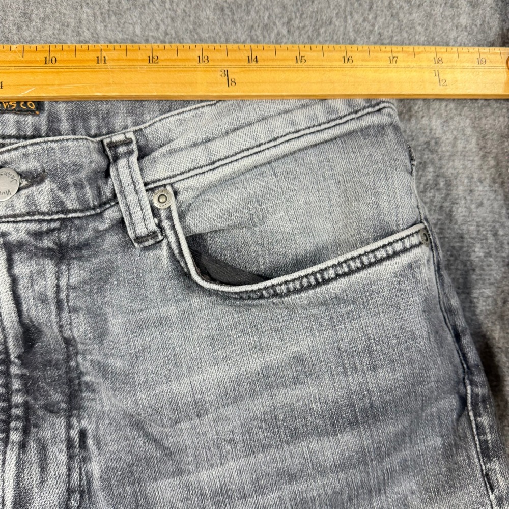 Nudie Jeans Co Lean Dean Grey Slim Tapered Jeans Womens 32X36 Grey Wash Denim - Picture 3 of 13